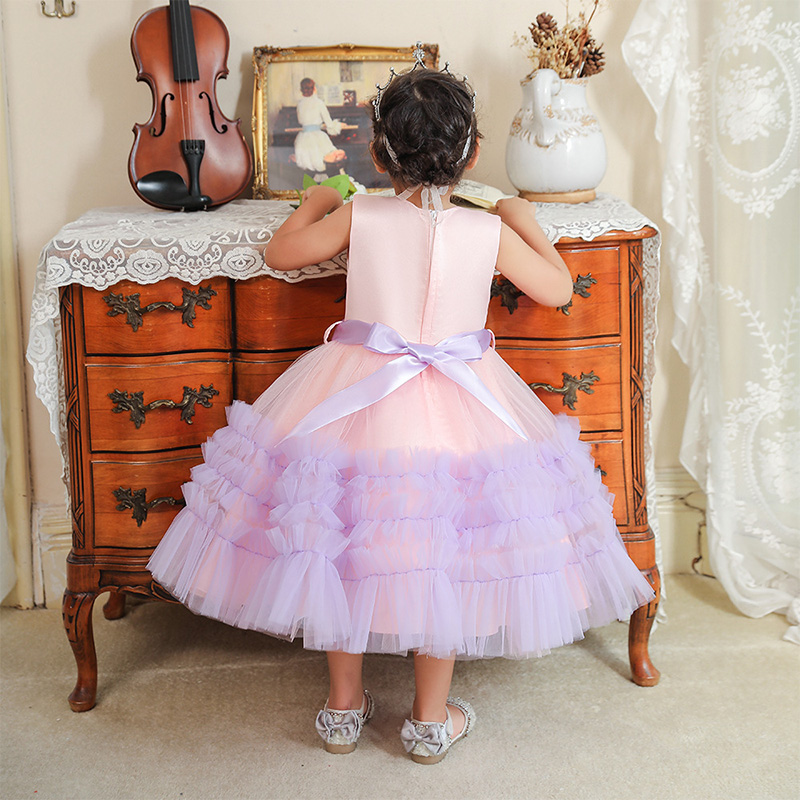 Mesh Bow Folds Sleeveless Mid-long Dresses - image 13