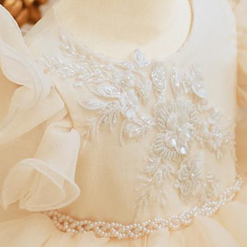 Organza Applique Short Sleeves Midi Dresses - image 5