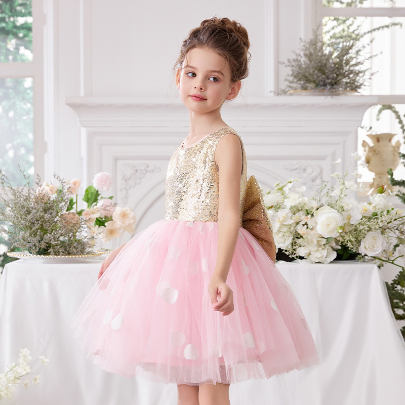 Glitter Bow Sleeveless Midi Dresses - image 4