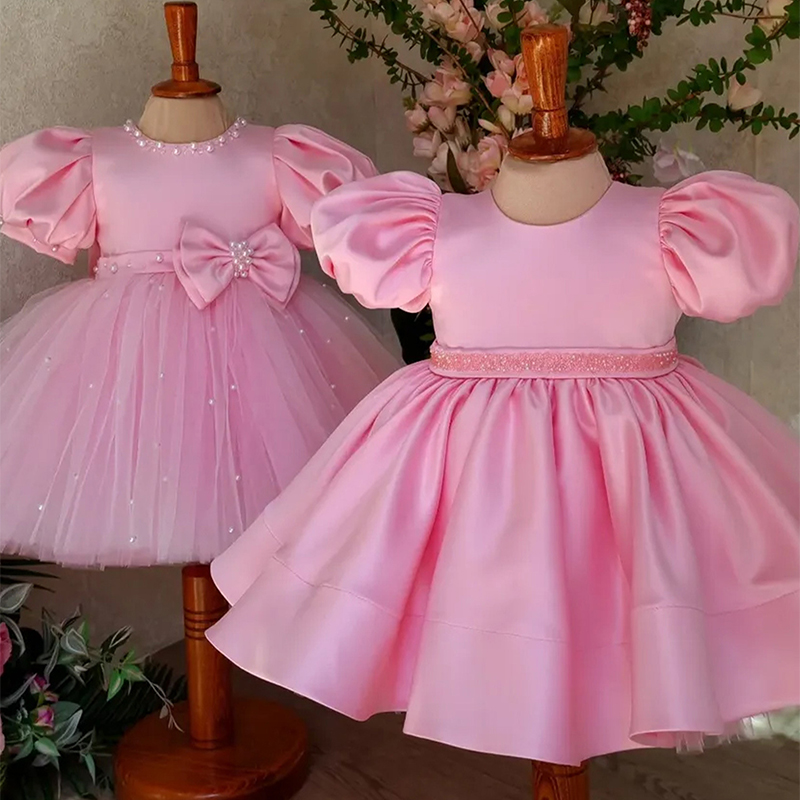 Satin Short Sleeve Midi Dresses - image 4