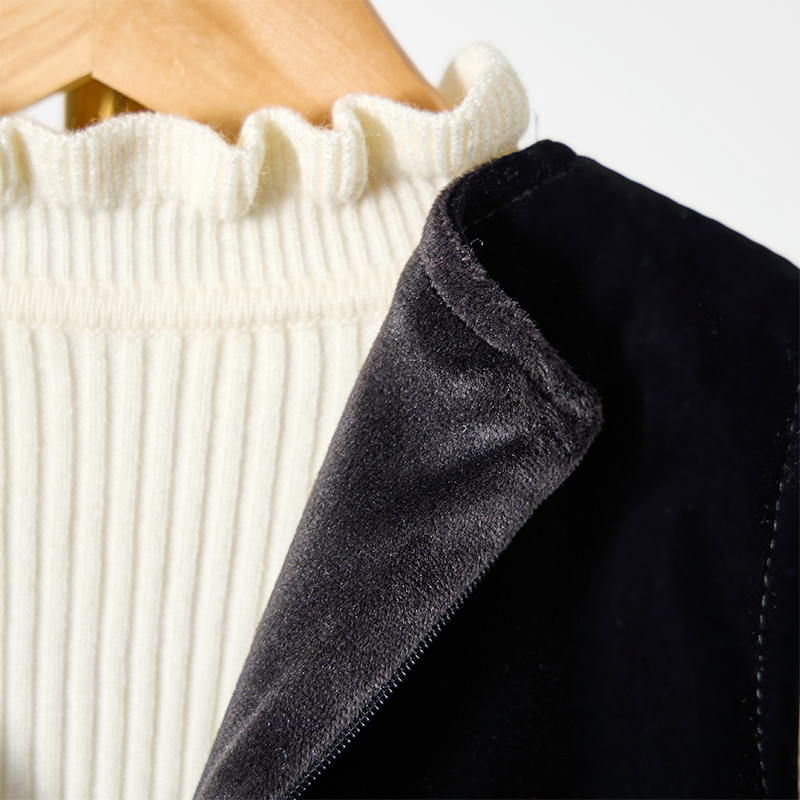 [Archive Sale] Velvet Fleece Imitation Pearls Long Sleeve Mid-long Two-piece set - image 6