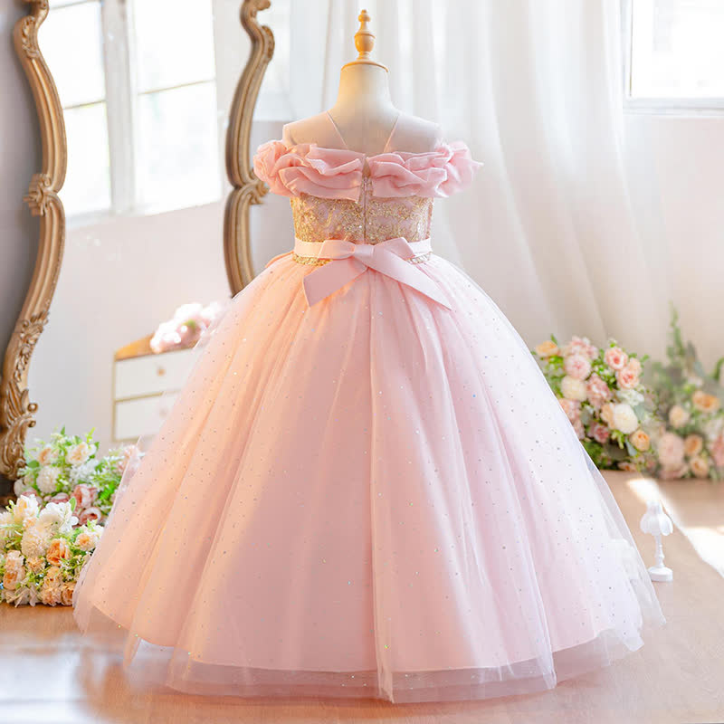 Mesh Bow Ruched Short Sleeve Maxi Dresses - image 14