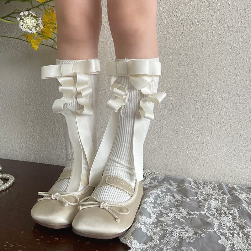 Polka Dots With Bow Socks - image 6