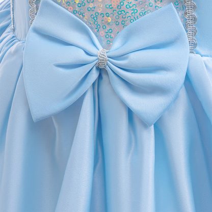 Chemical Fiber Blend Glitter Folds Short Sleeve Maxi Dresses - image 7