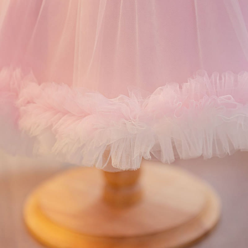 Embroidery Mesh Piping Long Sleeve Midi Dresses - image 12