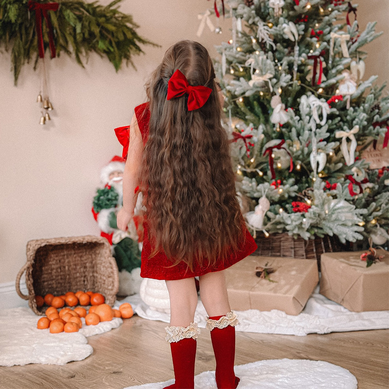 Velvet Bow Sleeveless Midi Dresses - image 7