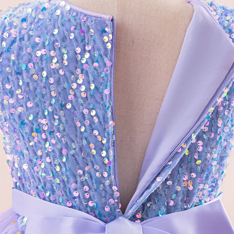 Sequins & Mesh Bow Sequins Sleeveless Maxi Dresses - image 29