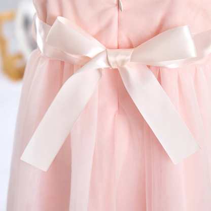 Mesh Rosette Sleeveless Mid-long Dresses - image 8