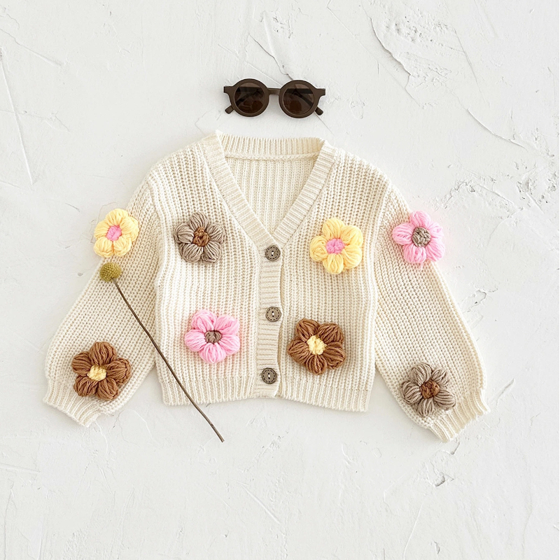 100% Cotton Flora Rosette Long Sleeve Regular Outerwear - image 3