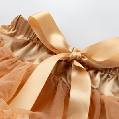 Mesh Folds Bow Short Skirts - image 12