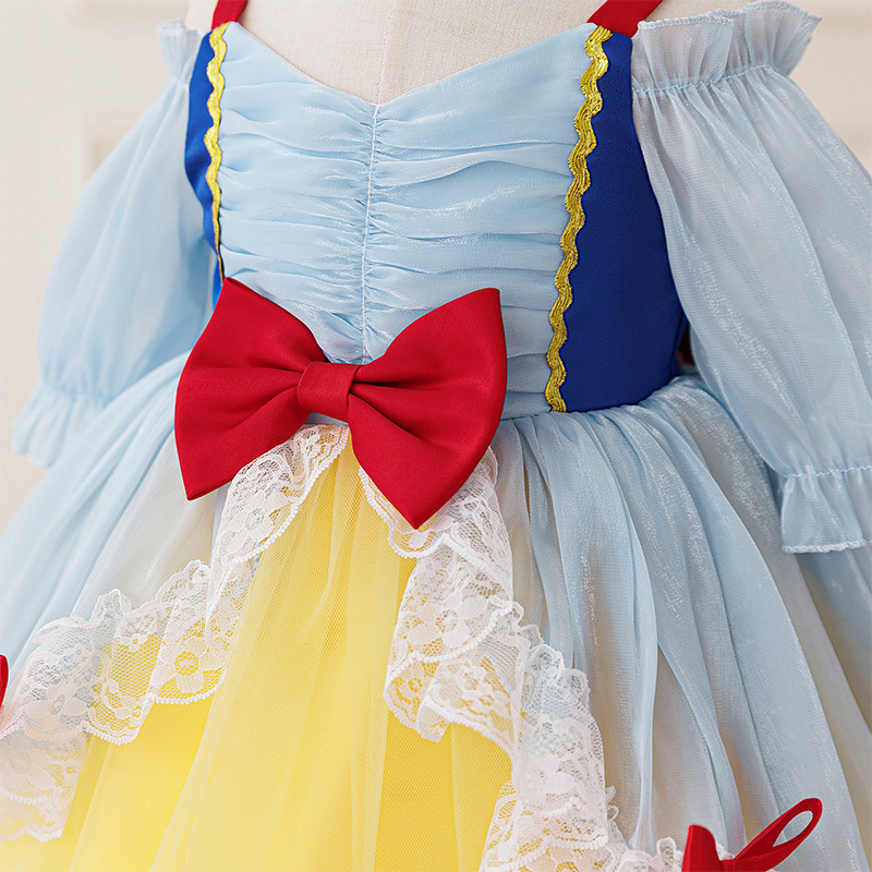 Mesh Folds Lace Bow Sleeveless Regular Dresses - image 5