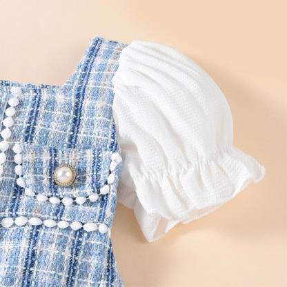 Tweed Split Joint Short Sleeves Midi Dresses - image 16