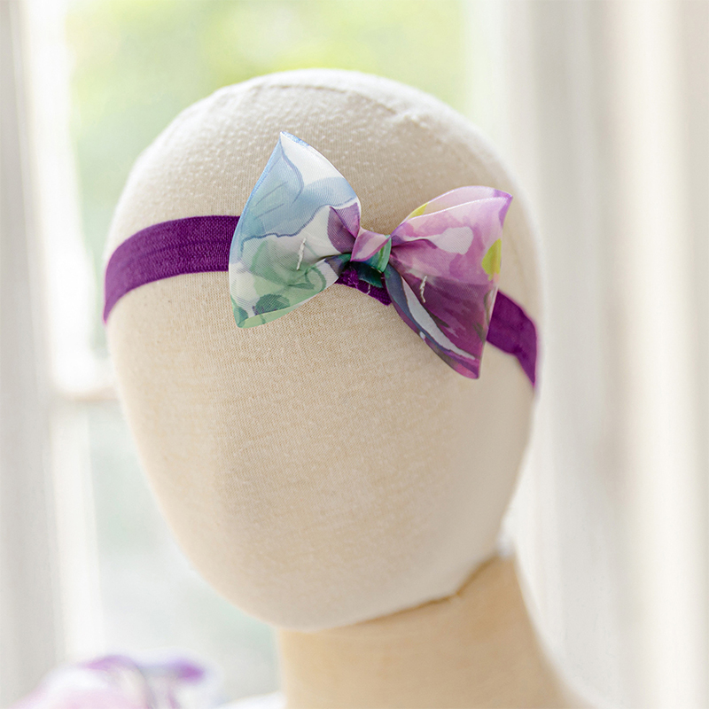 Organza Bow Printing Short Sleeve Midi Dresses - image 9