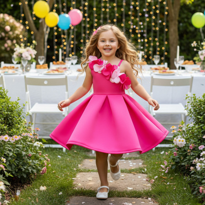 Scuba Knit Rosette Sleeveless Regular Dresses - image 7