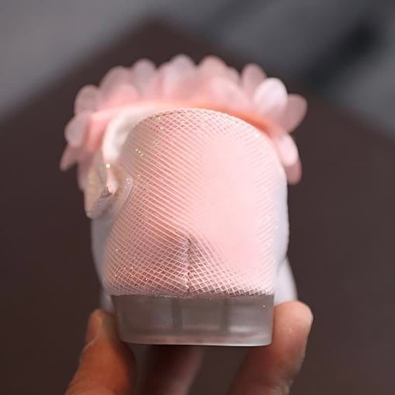 Solid Sequins Rosette Open Toe Mary Janes - image 9