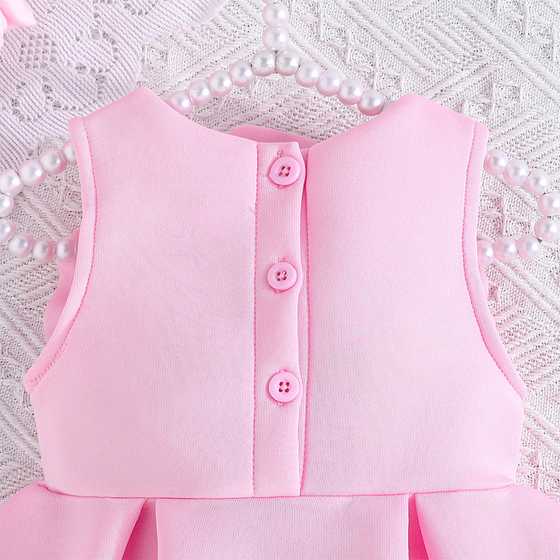 Scuba Knit Rosette Sleeveless Regular Dresses - image 18