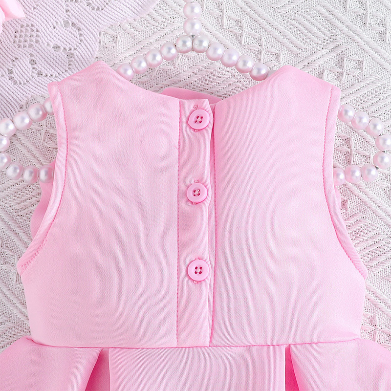 Scuba Knit Rosette Sleeveless Regular Dresses - image 18