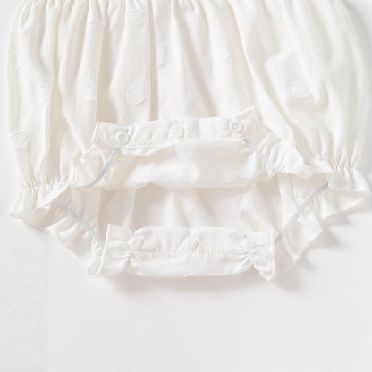 Cotton Lace Edge Floral-embroidered Long Sleeve Regular Bodysuit - image 5