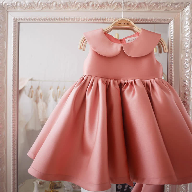 Mesh Bow Sleeveless Midi Dresses - Pink - 9-10Y - image 9