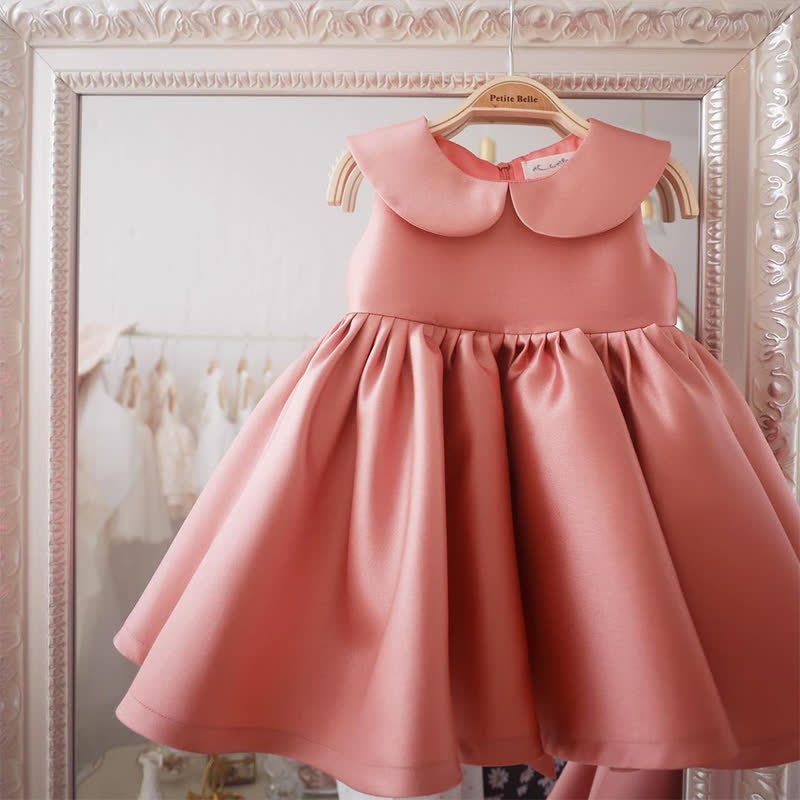 Mesh Bow Sleeveless Midi Dresses - Pink - 9-10Y - image 9