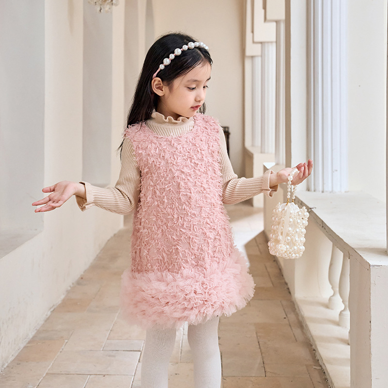 Faux Fur Split Joint Sleeveless Midi Dresses - image 15