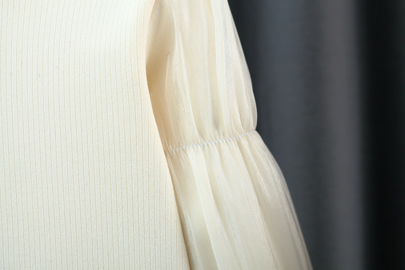 Cotton-blend Bow Long Sleeve Midi Two-piece Set - image 10