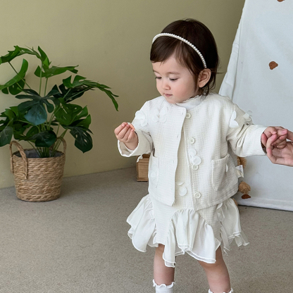 [Archive Sale] Chemical Fiber Blend Rosette Long Sleeve Regular Two-piece Set - image 6