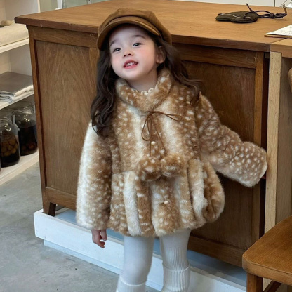 Faux Fur Fuzzy Ball Long Sleeve Regular Outerwears - image 9
