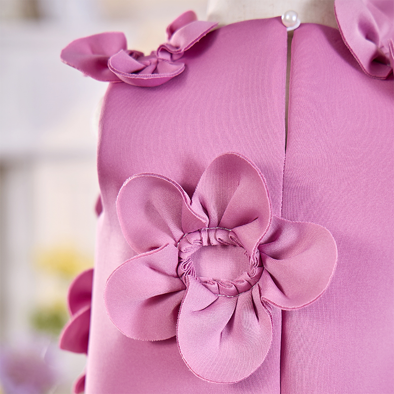 SCUBA KNIT Rosette Sleeveless Midi Dresses - image 8