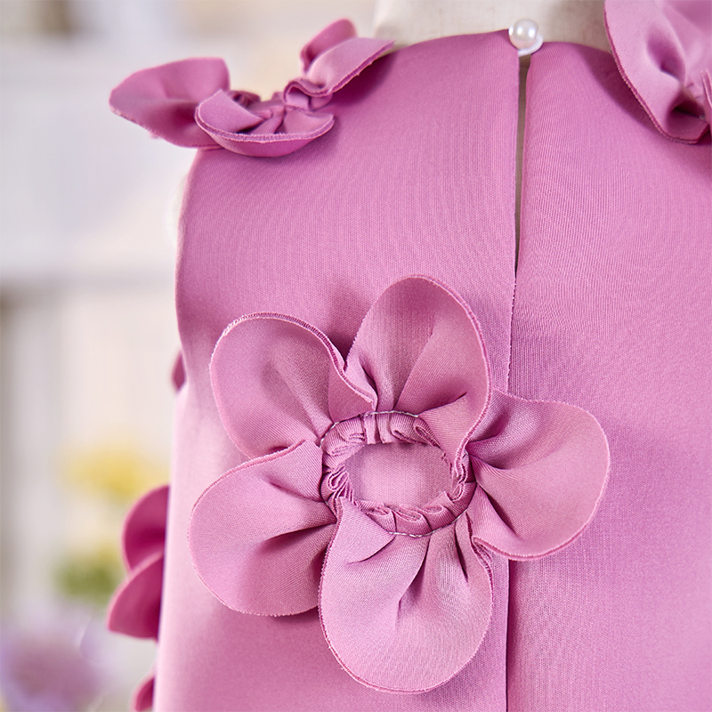 SCUBA KNIT Rosette Sleeveless Midi Dresses - image 8