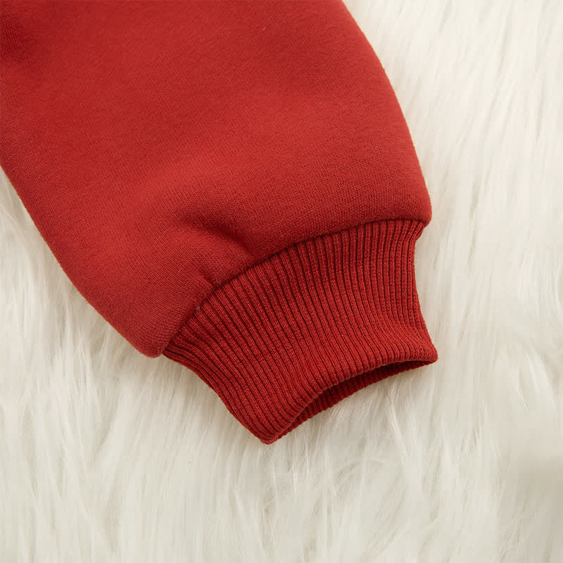 100% Cotton Christmas Snowman Deer Bow Long Sleeve Mid-long Dresses - image 11