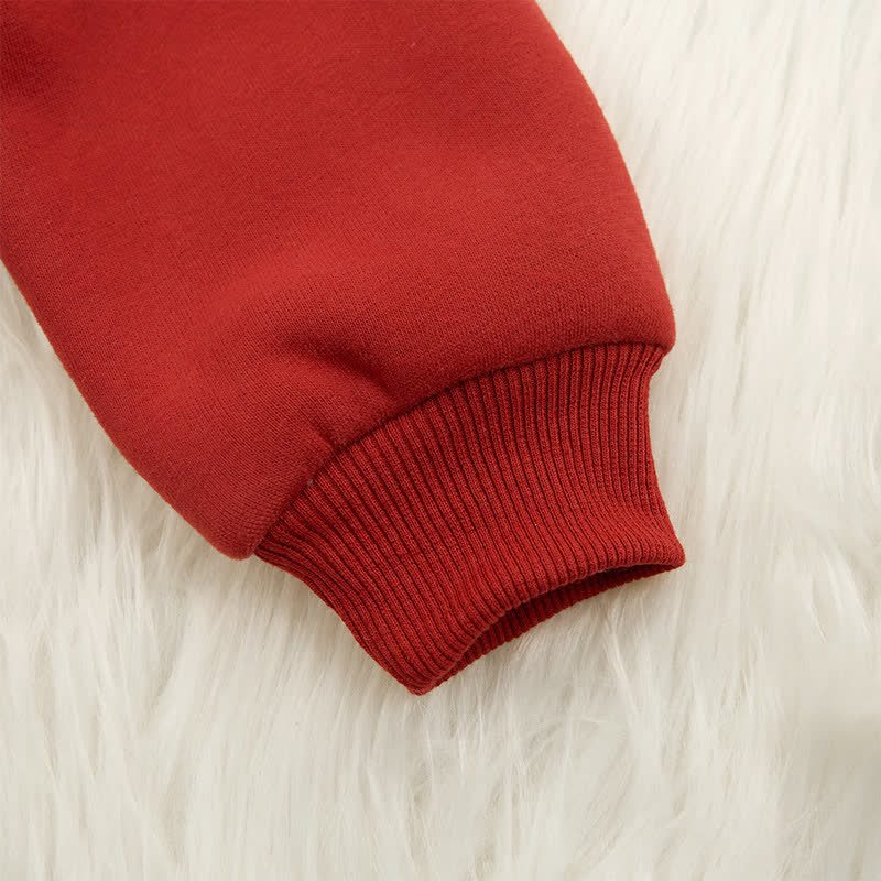 100% Cotton Christmas Snowman Deer Bow Long Sleeve Mid-long Dresses - image 11