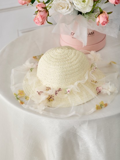 Mesh Rosette Sleeveless Midi Dresses With Hat And Wing - image 17