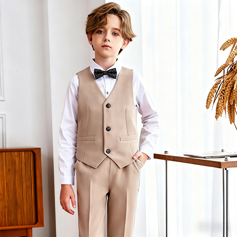 [Archive Sale] Chemical Fiber Blend Bow Long Sleeve Regular Five-piece Formal Suit - image 4