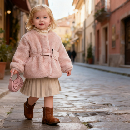 Faux Fur Fleece Long Sleeve Regular Outerwears - image 11