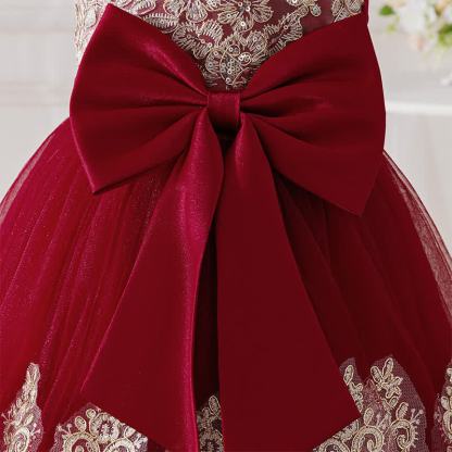 Mesh Lace Bow Long Sleeve Maxi Dresses - image 38