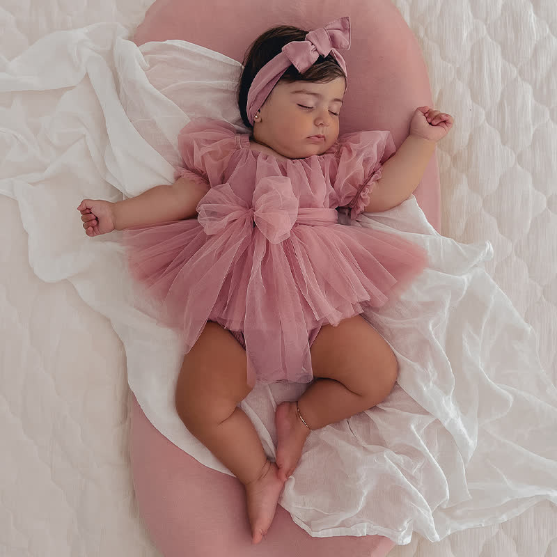 Mesh Bow Folds Short Sleeve Crop Bodysuit - image 9