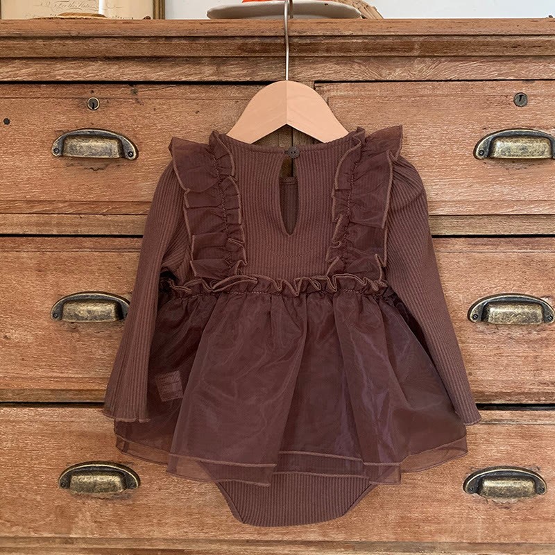 [Archive Sale] Cotton Flouncing Long Sleeve Regular Bodysuit - image 3