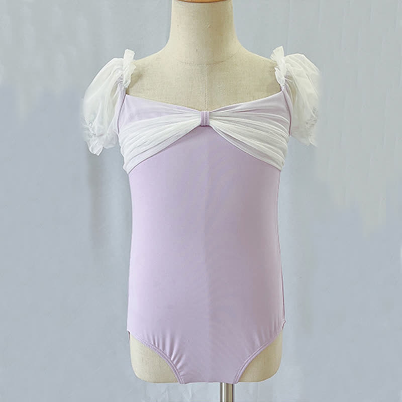 Ballet Puff Sleeve Short Dresses - image 4