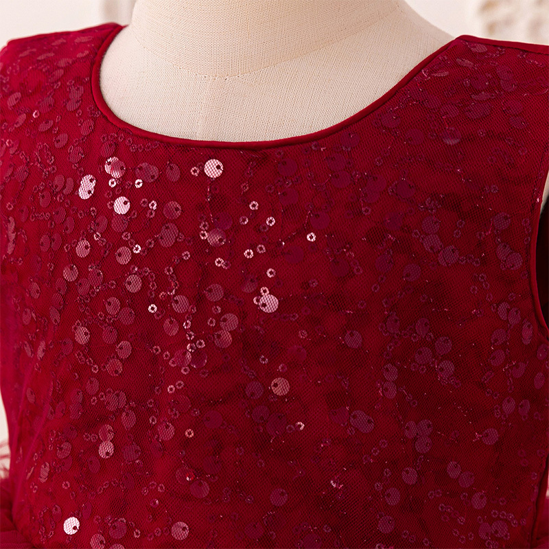 [Archive Sale] Mesh Folds Sequins Sleeveless Mid-long Dresses - image 4