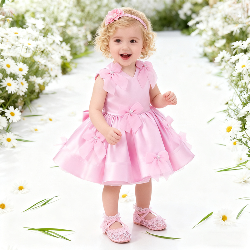 Satin Bow Folds Sleeveless Regular Dresses - image 10