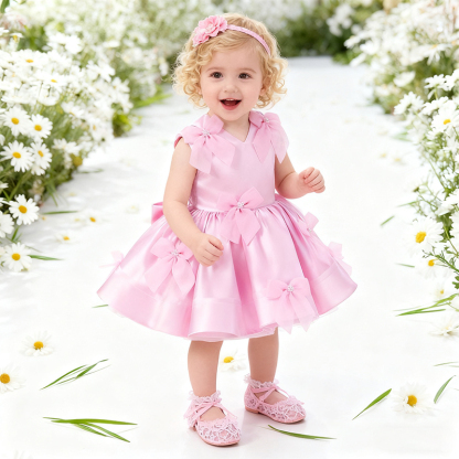 Satin Bow Folds Sleeveless Regular Dresses - image 10