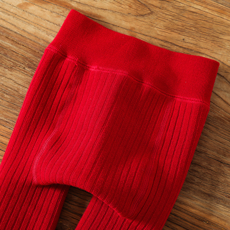 Solid With Bow Lace Thermal Leggings - image 12