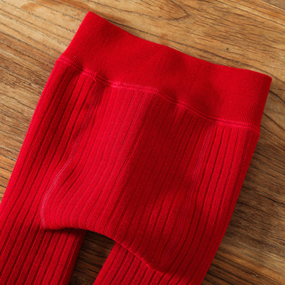 Solid With Bow Lace Thermal Leggings - image 12