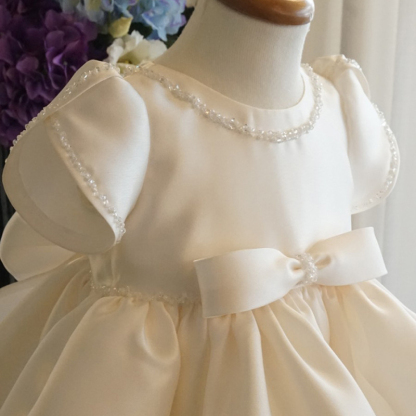 Satin Lace-up Short Sleeve Midi Dresses - image 4