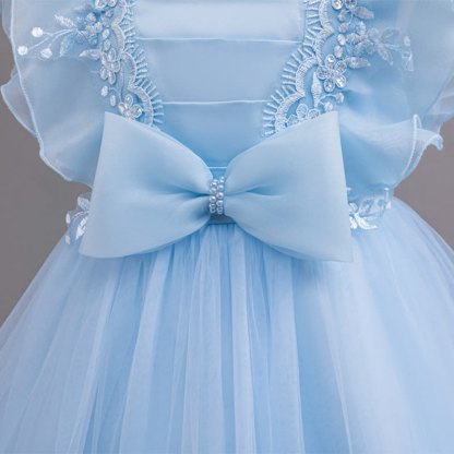 Organza Lace Bow Sleeveless Midi Dresses - image 7
