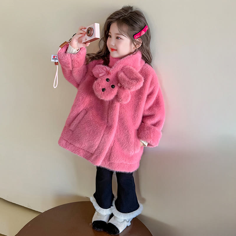 Faux Fur Fur Collar Long Sleeve Regular Outerwears - image 11