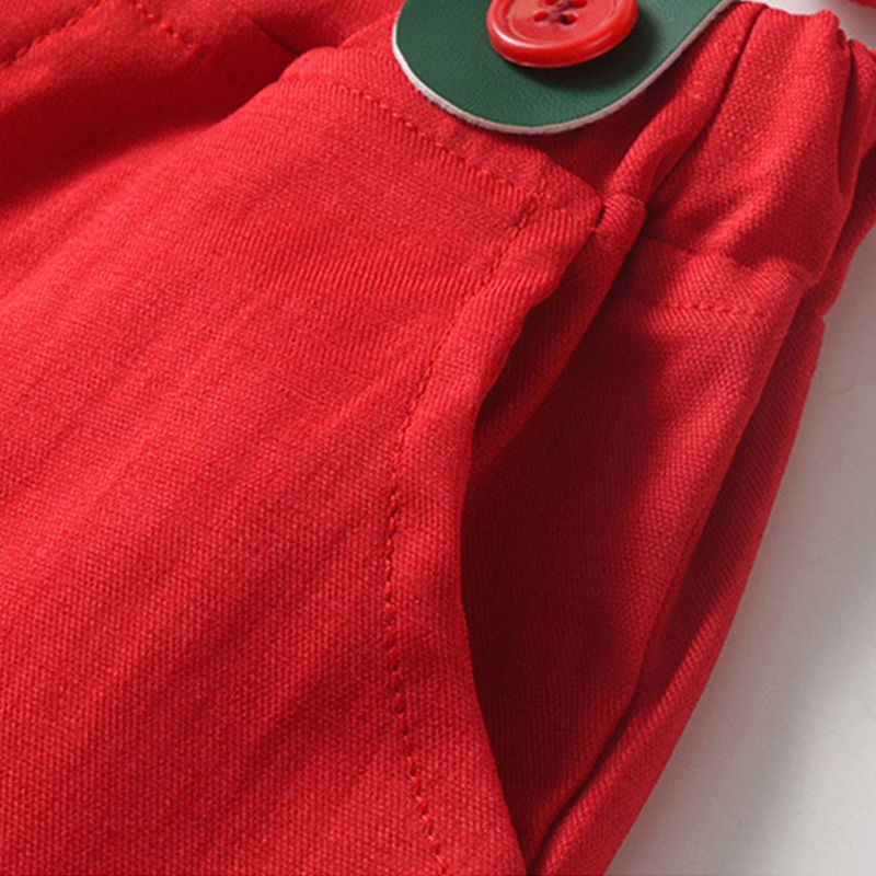 [Archive Sale] Chemical Fiber Blend Christmas Printing Long Sleeve Regular Dresses Two-piece Set - image 11