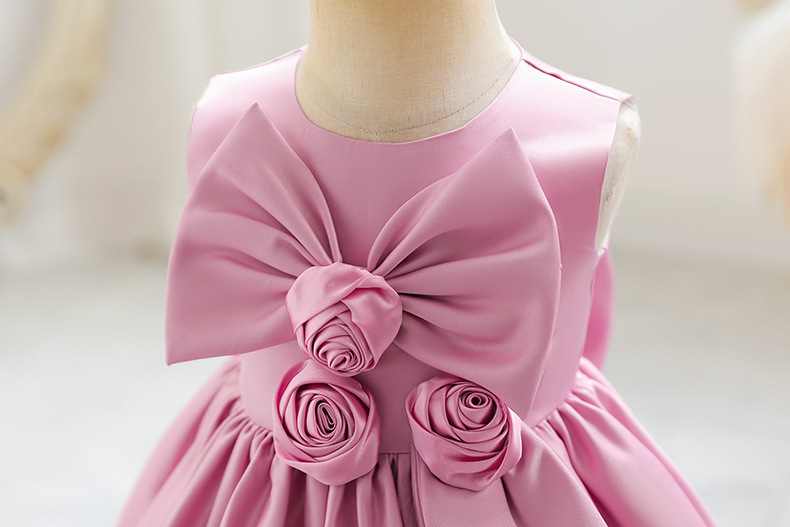 Satin Rosette Sleeveless Midi Dresses - image 4