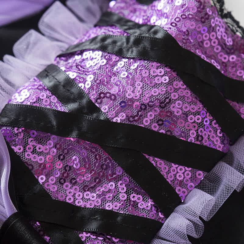 Mesh Bow Short Sleeve Midi Dresses - image 5